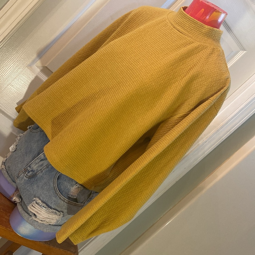 June & Hudson Mustard Cowl Neck Sweater - Picture 4 of 12